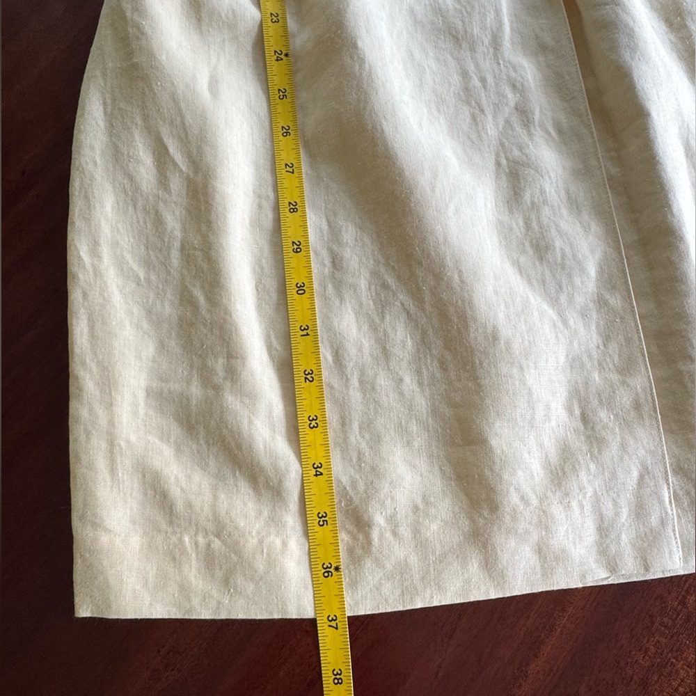 J. Crew Pale Yellow Sleeveless Linen Sheath Dress - Picture 7 of 7